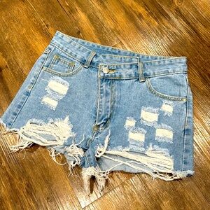 Distress Jean Shorts